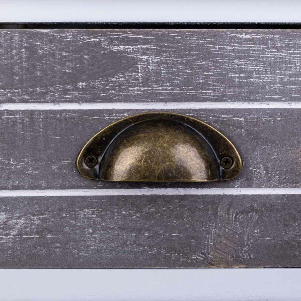 Mesita de Noche Alexandra House Living Blanco 30 x 73 x 30 cm