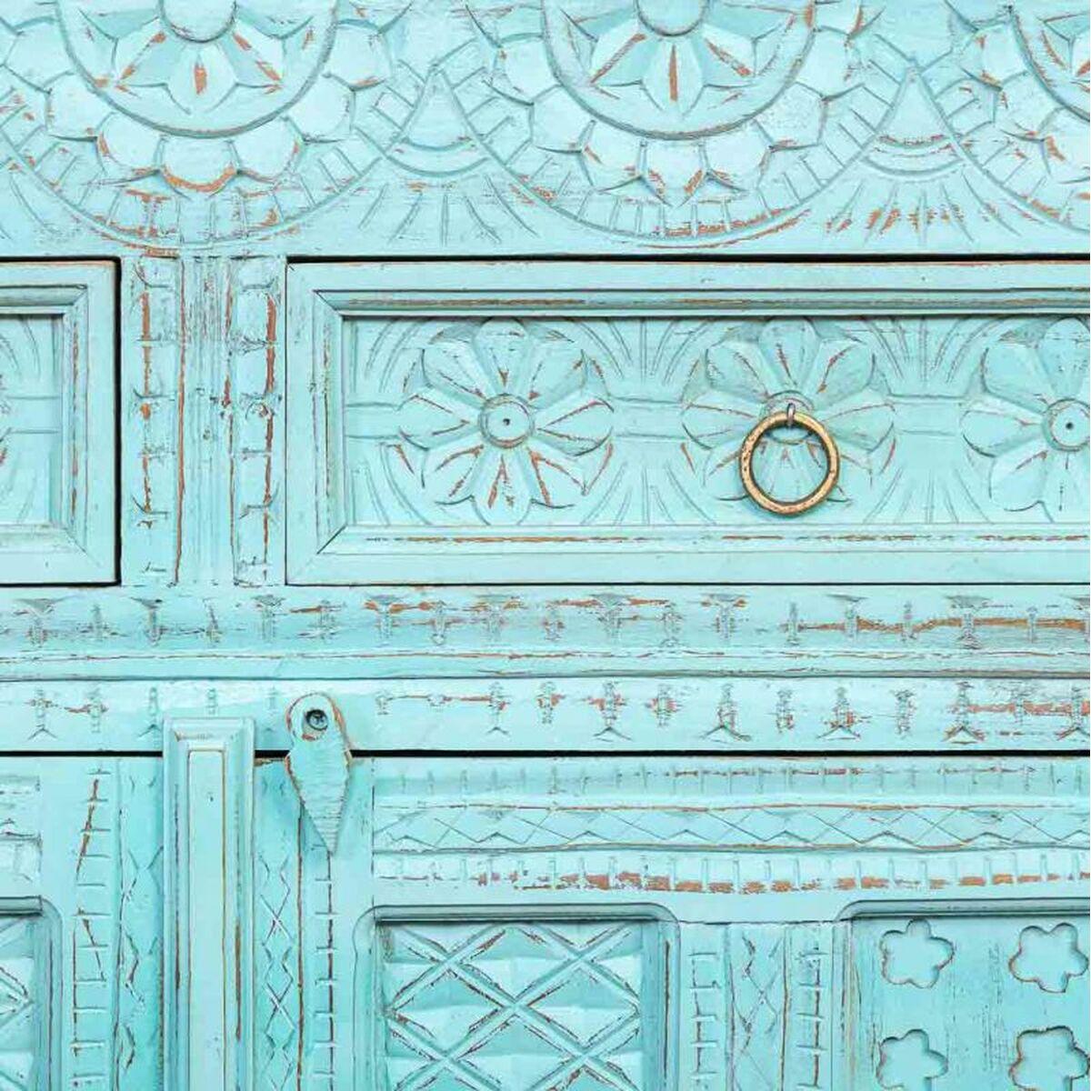 Aparador Alexandra House Living Azul Madera de mango 41 x 101 x 101 cm