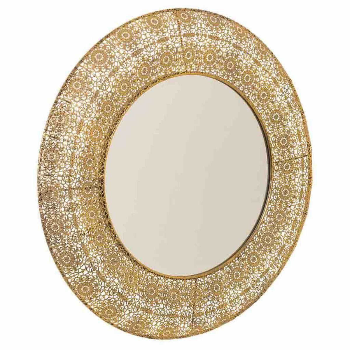 Espejo de pared Alexandra House Living Dorado 4 x 83 x 83 cm Círculo