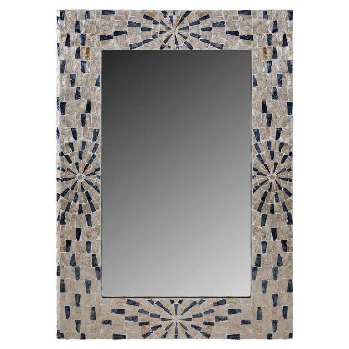 Espejo de pared Alexandra House Living Gris Crema 70 x 3 x 100 cm Rectangular