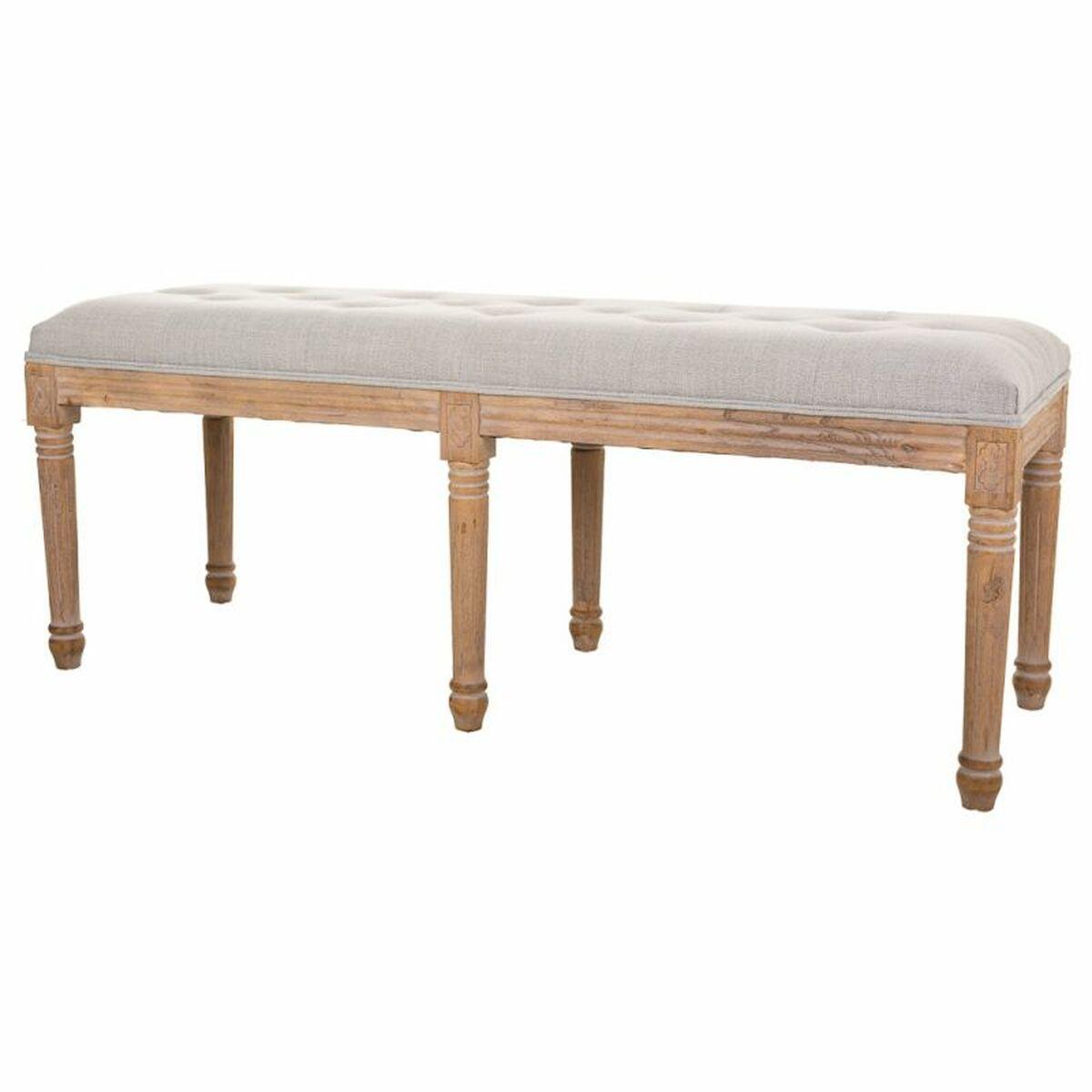 Banqueta Alexandra House Living Crema Madera de caucho 41 x 48 x 122 cm