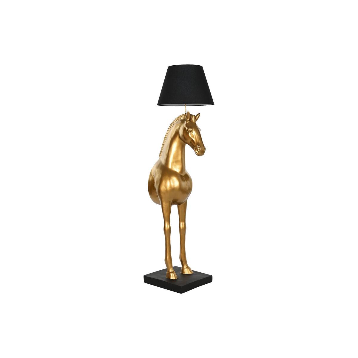 Lámpara de Pie Home ESPRIT Negro Dorado 220 V 47 x 40 x 153 cm