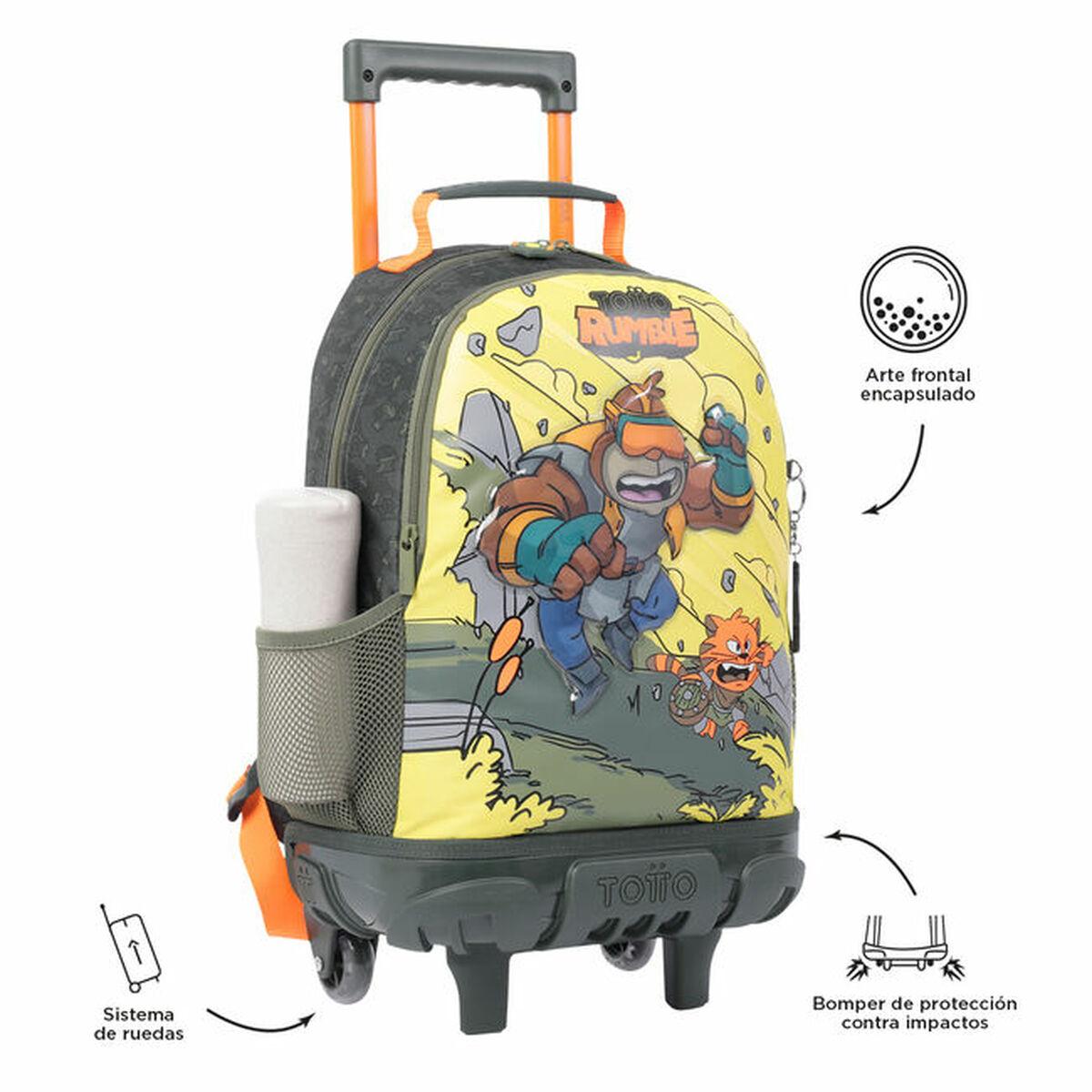 Mochila Escolar con Ruedas Totto MJ03BWM005-2310-4DJM Amarillo