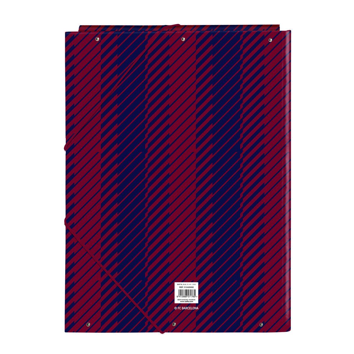 Carpeta Clasificadora F.C. Barcelona 24/25 Granate Azul marino A4 26 x 33.5 x 2.5 cm