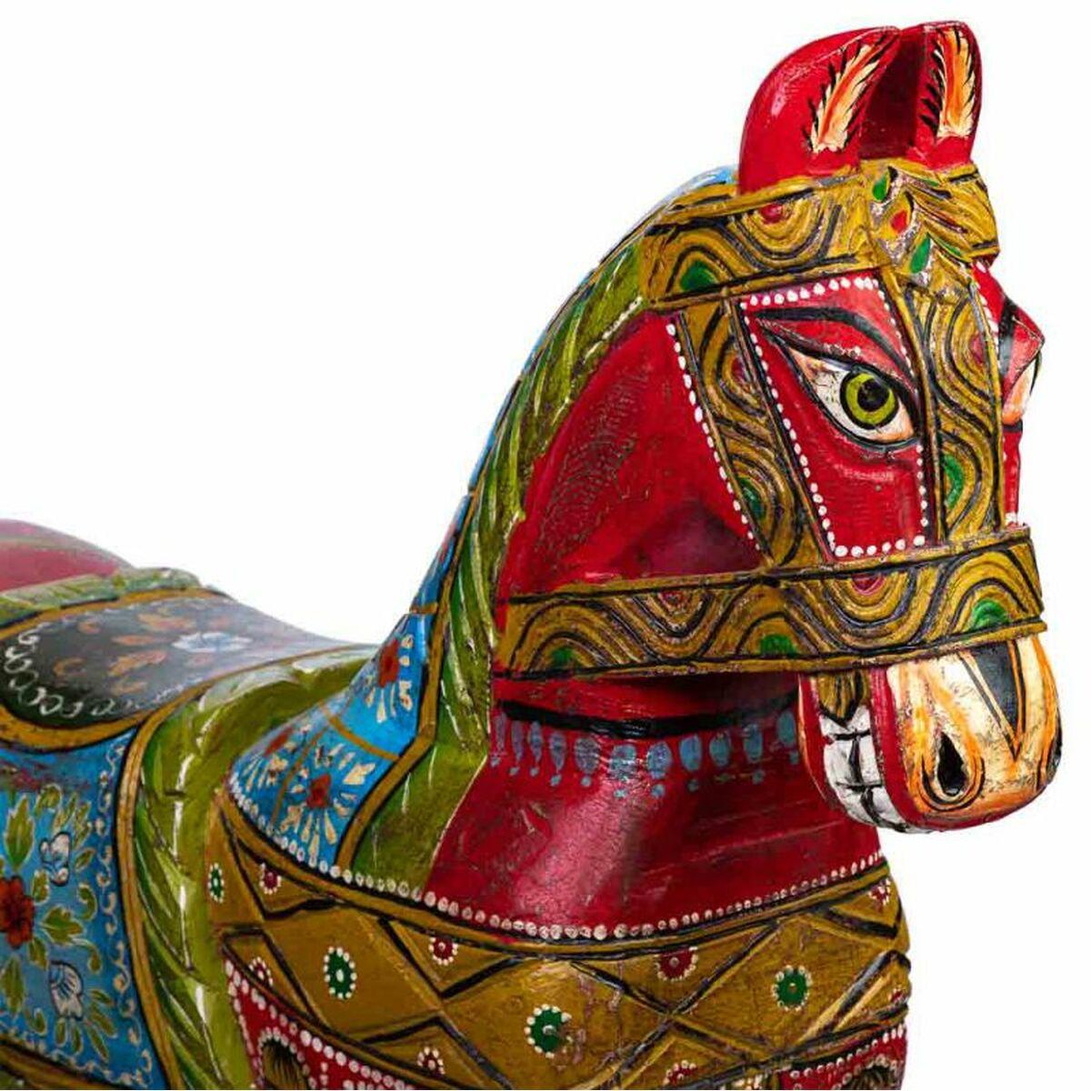 Figura Decorativa Alexandra House Living Madera de mango Caballo 36 x 96 x 86 cm