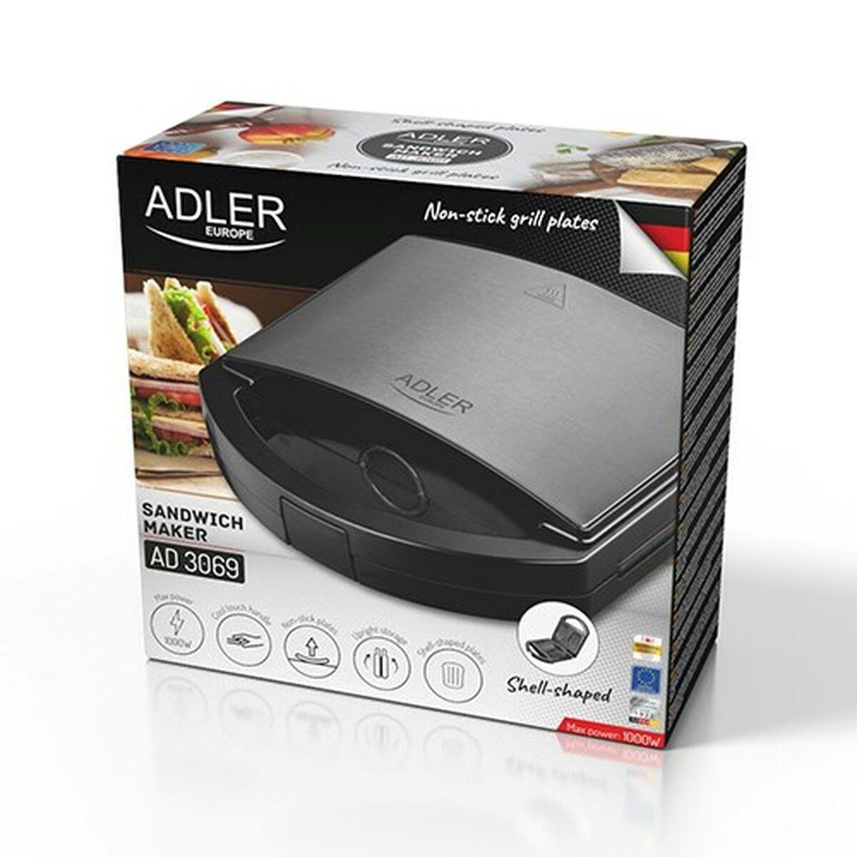 Sandwichera Adler AD 3069 Negro