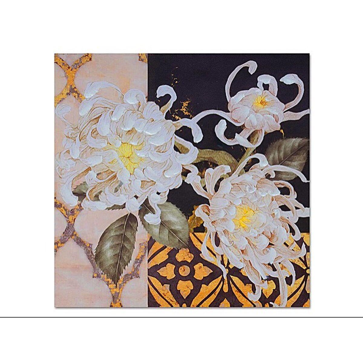 Cuadro Romimex Lienzo Flores 40 x 40 x 2 cm