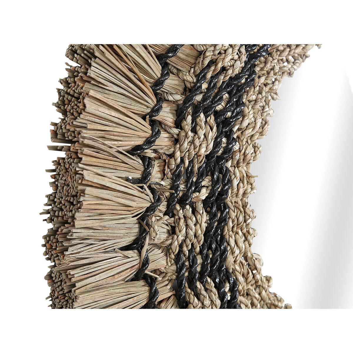 Espejo de pared Romimex Negro Natural 70 x 70 x 3 cm Círculo