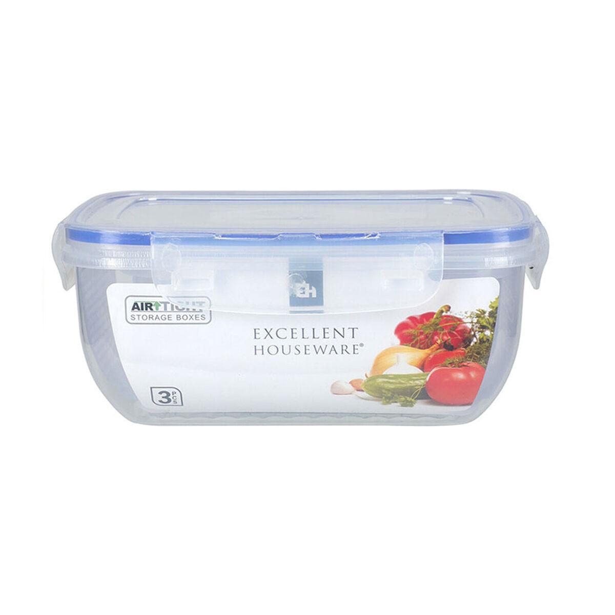 Set de Fiambreras Excellent Houseware 024001010 Plástico 400 ml 800 ml 1,4 L