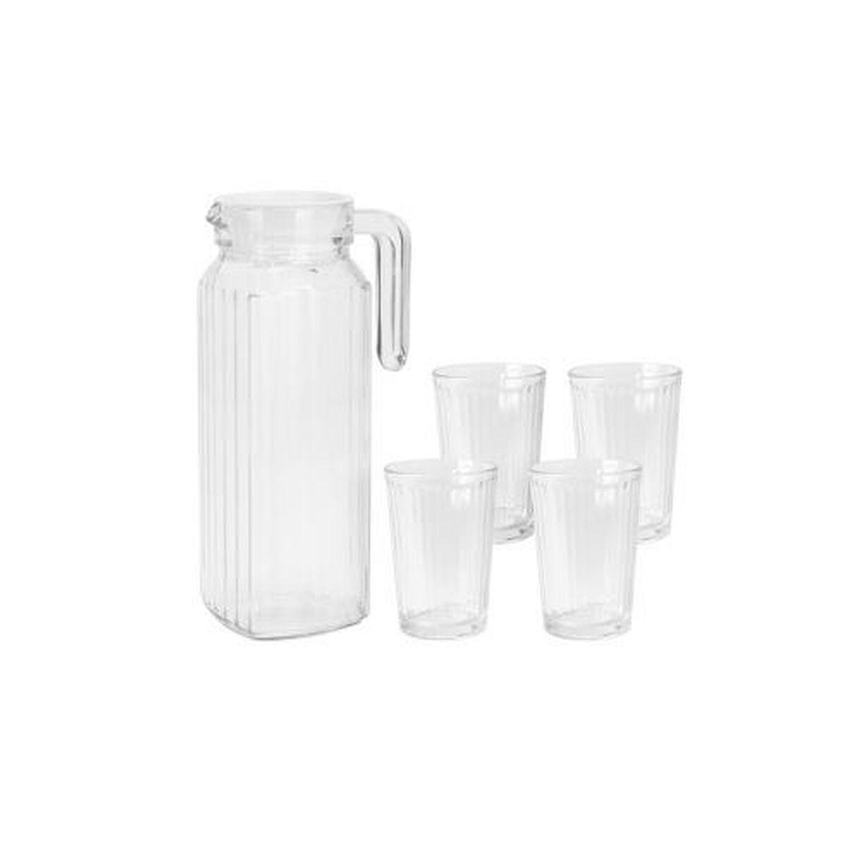 Set de jarra con vasos Excellent Houseware ye9000500 200 ml 1,1 L 5 Piezas