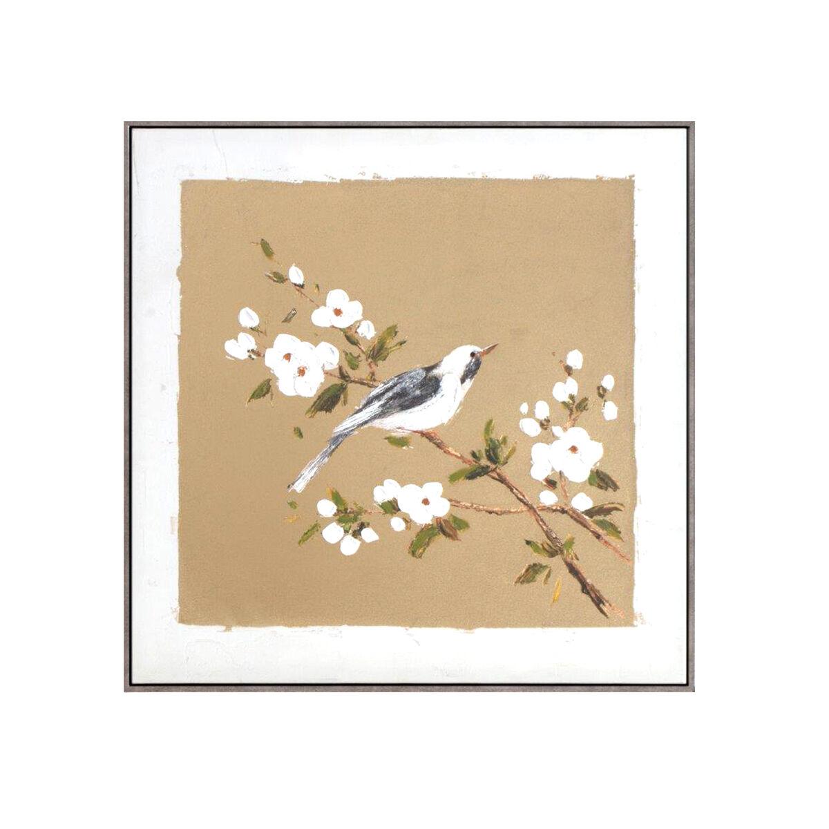 Cuadro Óleo Romimex Madera Lienzo Naturaleza 62 x 62 x 4 cm