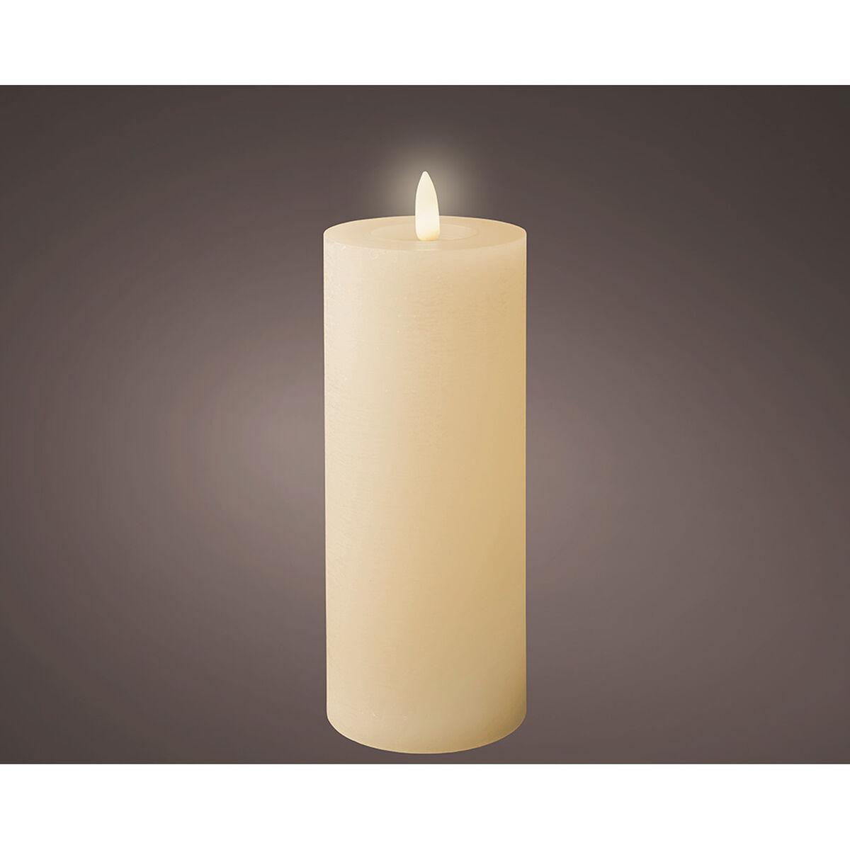 Vela LED Lumineo Beige Ø 7 x 19 cm (AAA)