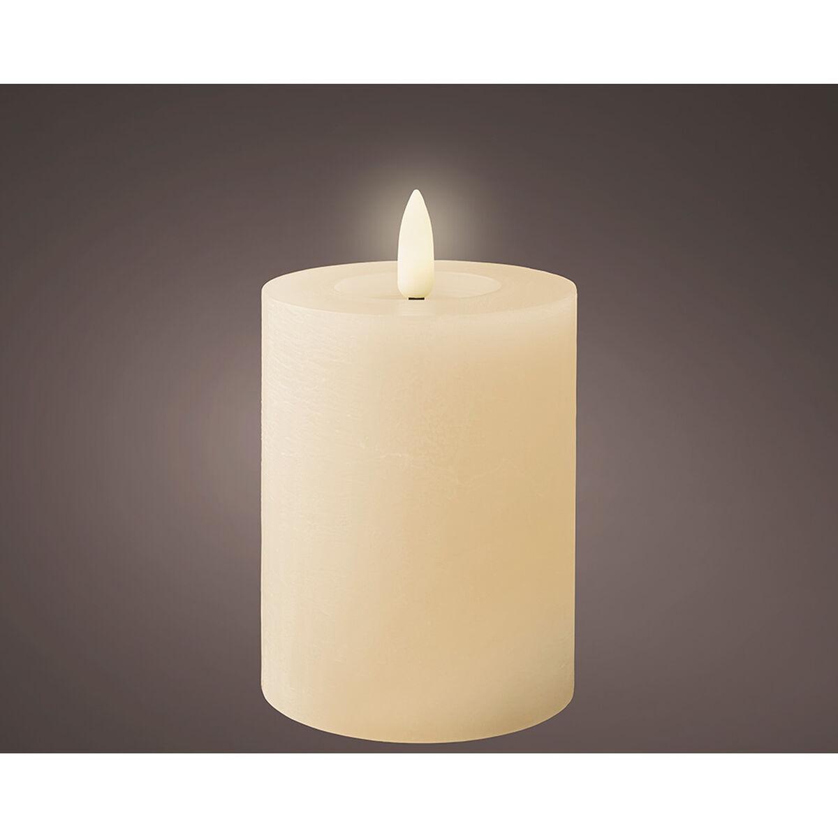 Vela LED Lumineo Beige Crema Ø 7 x 11,2 cm (AAA)