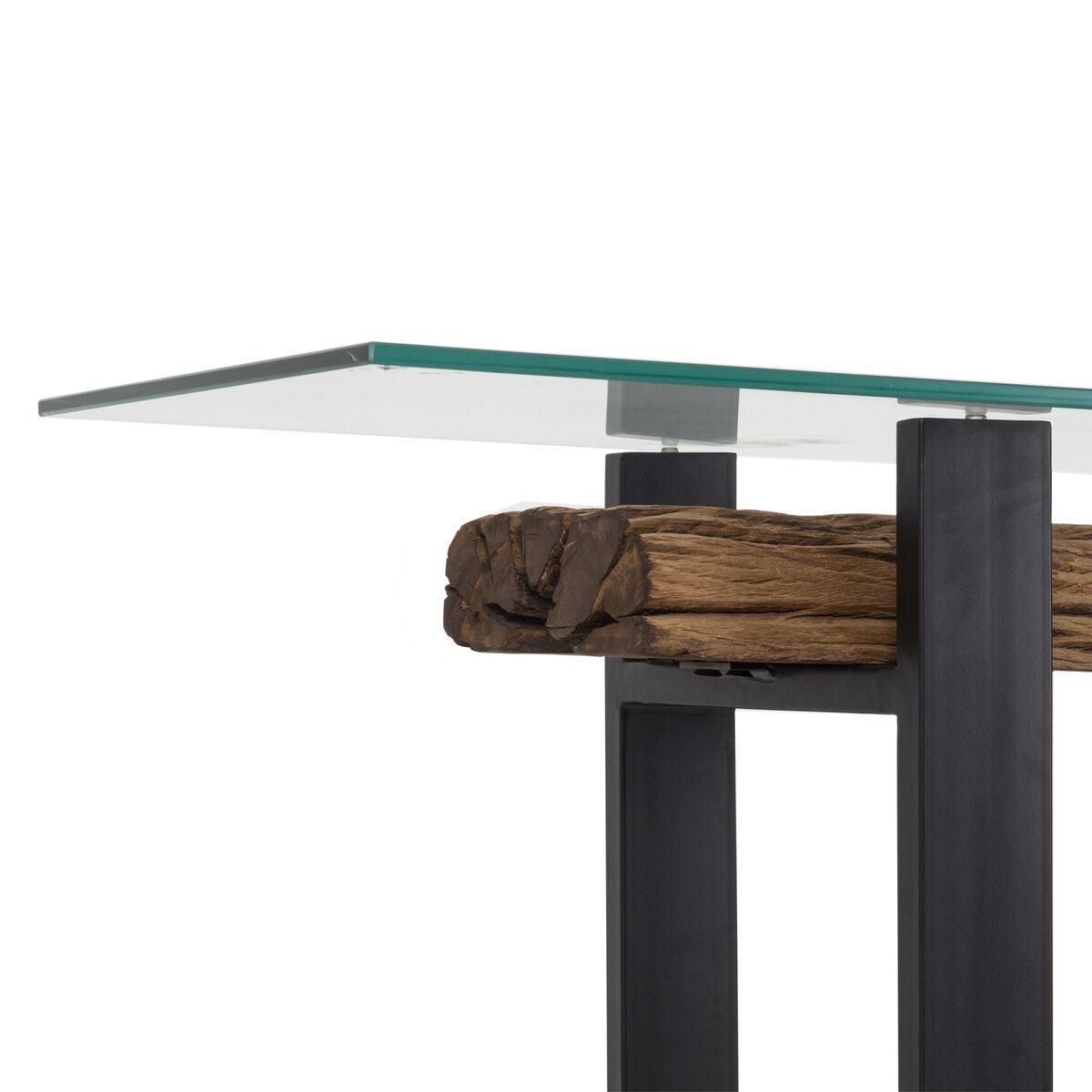 Consola Romimex Marrón Negro 45 x 77 x 140 cm