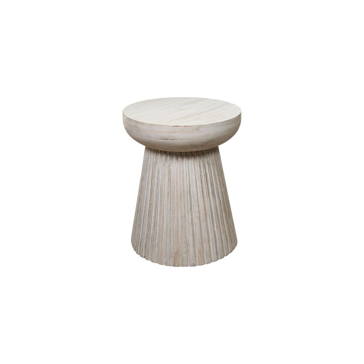 Mesa auxiliar Romimex Blanco Madera de mango Madera MDF 46 x 56 x 46 cm