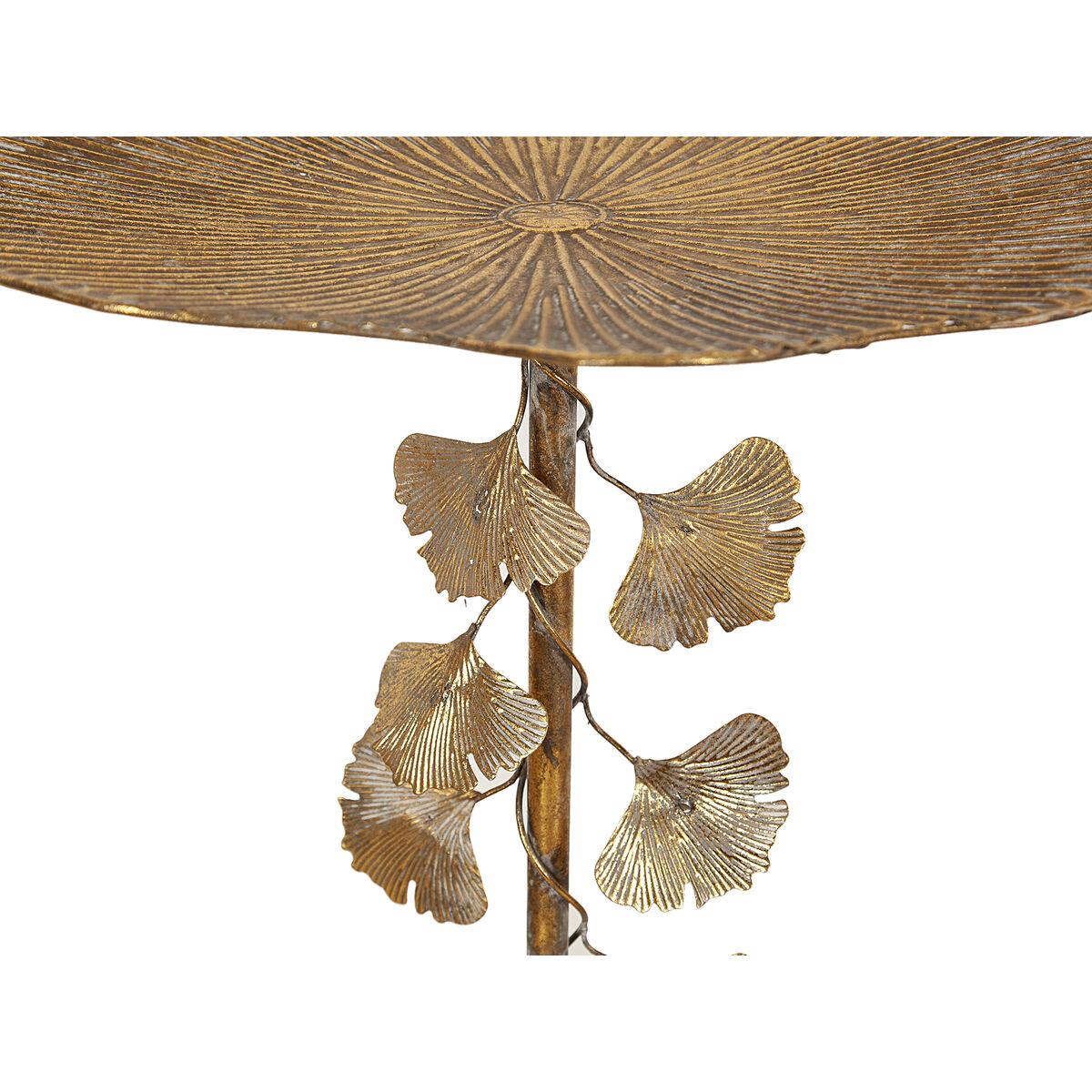 Mesa auxiliar Romimex Dorado Gold Metal 50 x 77 x 50 cm