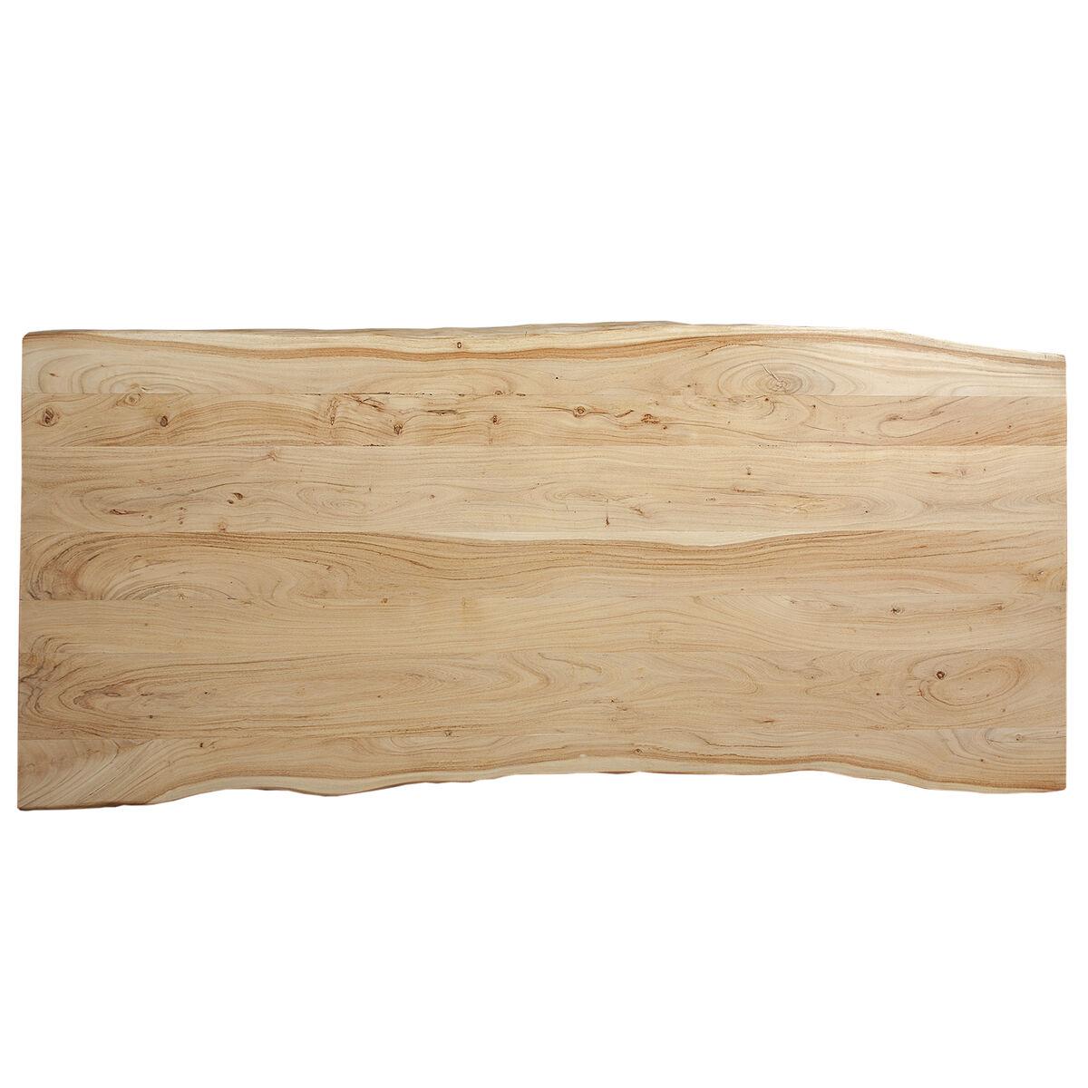 Mesa auxiliar Romimex Marrón Negro Madera de acacia 90 x 77 x 200 cm