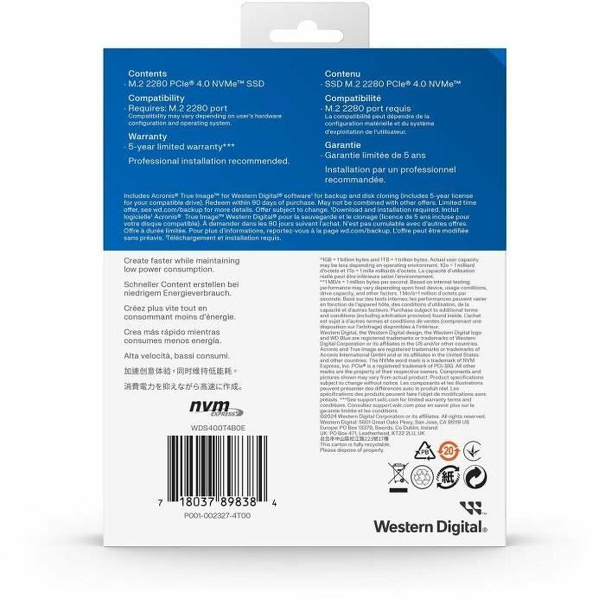 Disco Duro Western Digital WDS400T4B0E 4 TB SSD