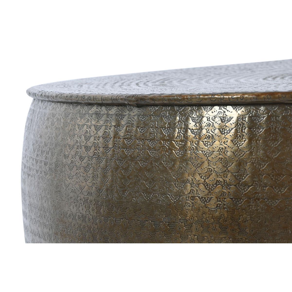 Mesa de Centro Home ESPRIT Dorado Aluminio 120 x 120 x 45 cm
