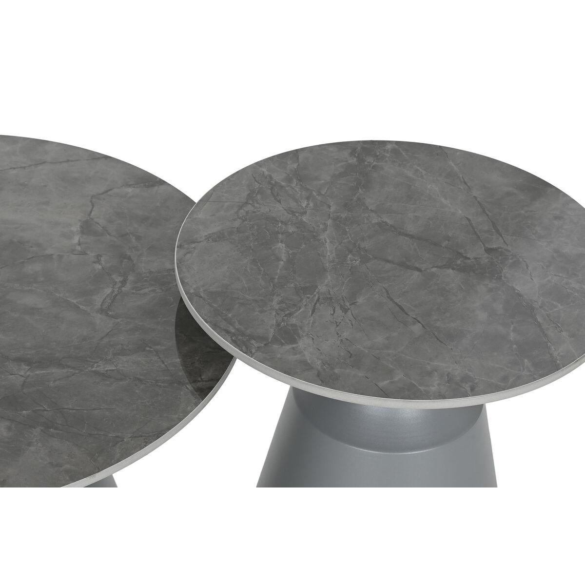 Mesita Auxiliar Home ESPRIT Gris 70 x 70 x 43 cm 70 x 70 x 1 cm