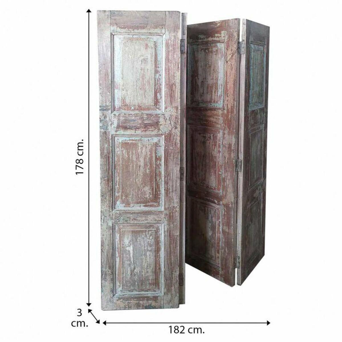 Biombo Alexandra House Living Marrón Acacia Madera de mango 3 x 178 x 182 cm Estilo artesanal