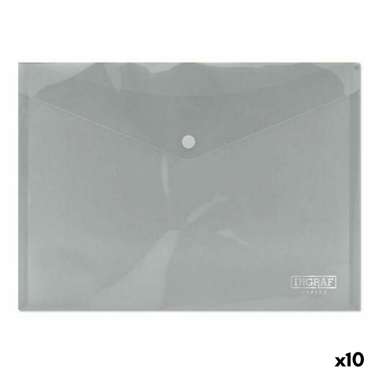Portadocumentos Ingraf Plástico Transparente Broche A4 (10 Unidades)