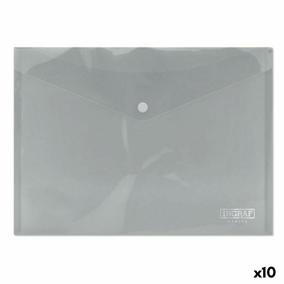 Portadocumentos Ingraf Plástico Transparente Broche A4 (10 Unidades)