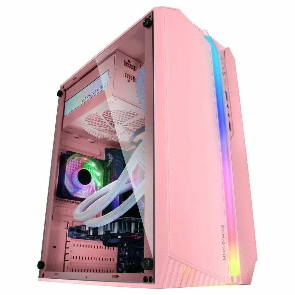 Caja Semitorre ATX Mars Gaming MC-S1 Rosa