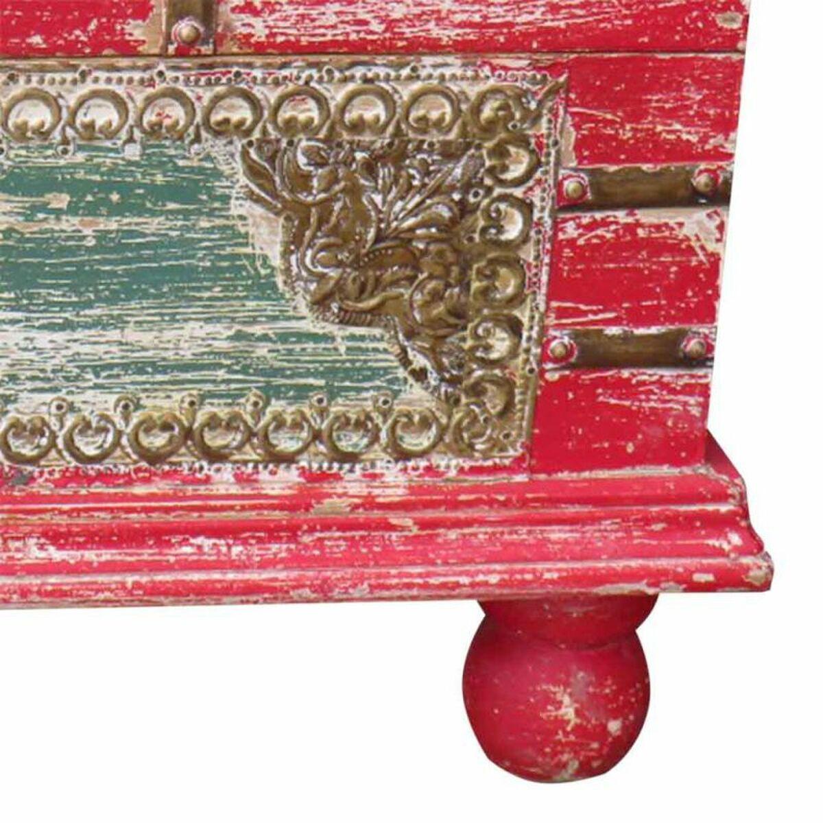 Baúl Alexandra House Living Rojo Madera de mango 28 x 27 x 50 cm Estilo artesanal