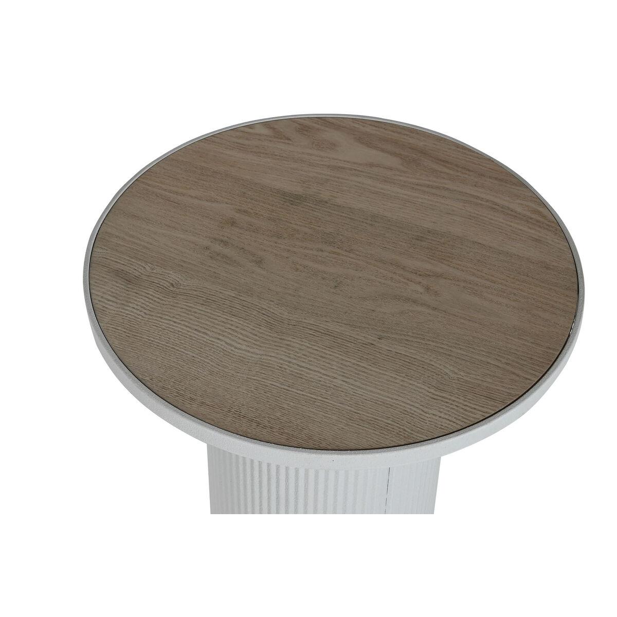 Mesa auxiliar Home ESPRIT Blanco Metal Madera MDF 46 x 46 x 56 cm