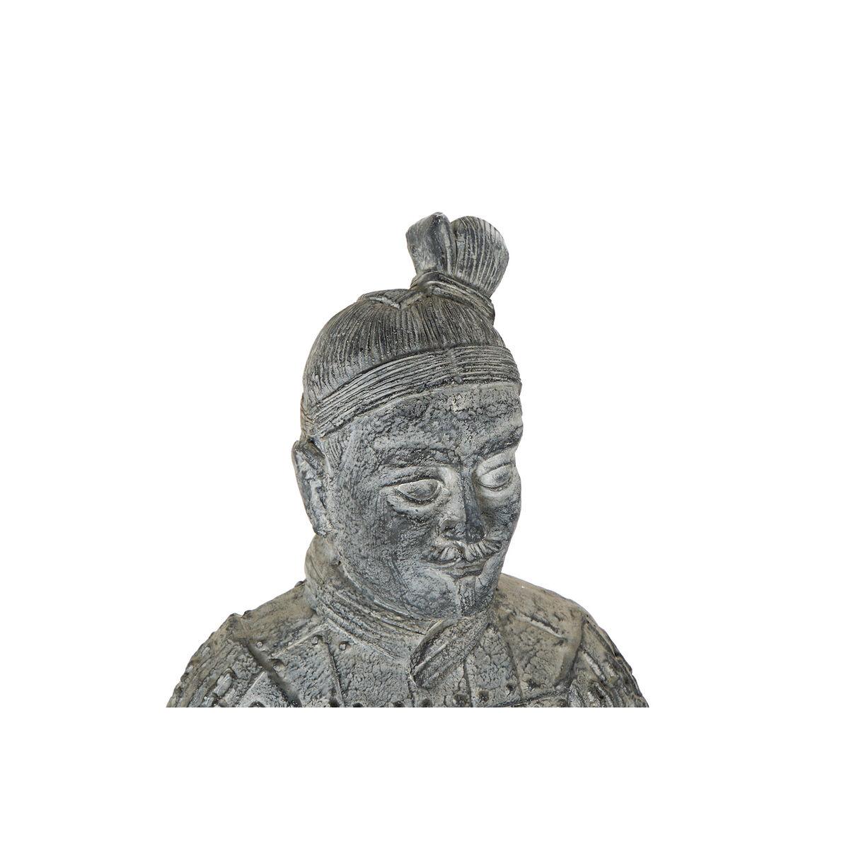 Figura Decorativa Home ESPRIT Gris claro Oriental Guerrero 39 x 35 x 78 cm 33 x 34 x 76 cm