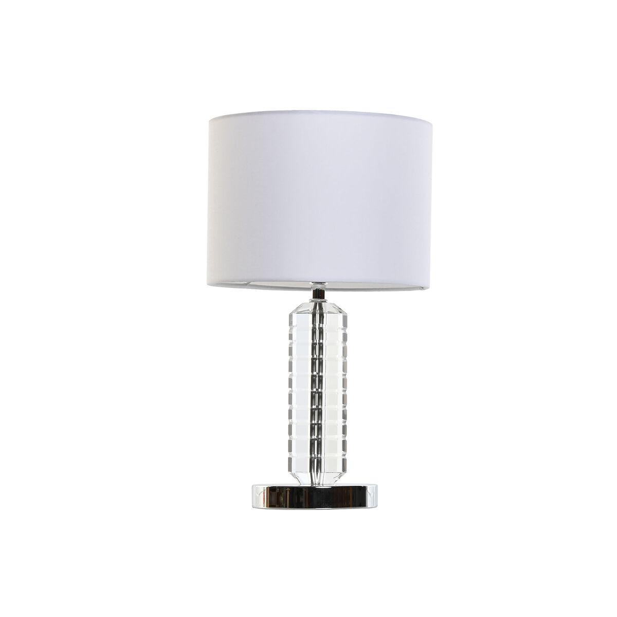 Lámpara de mesa Home ESPRIT Blanco Cristal 50 W 220 V 25 x 25 x 42 cm