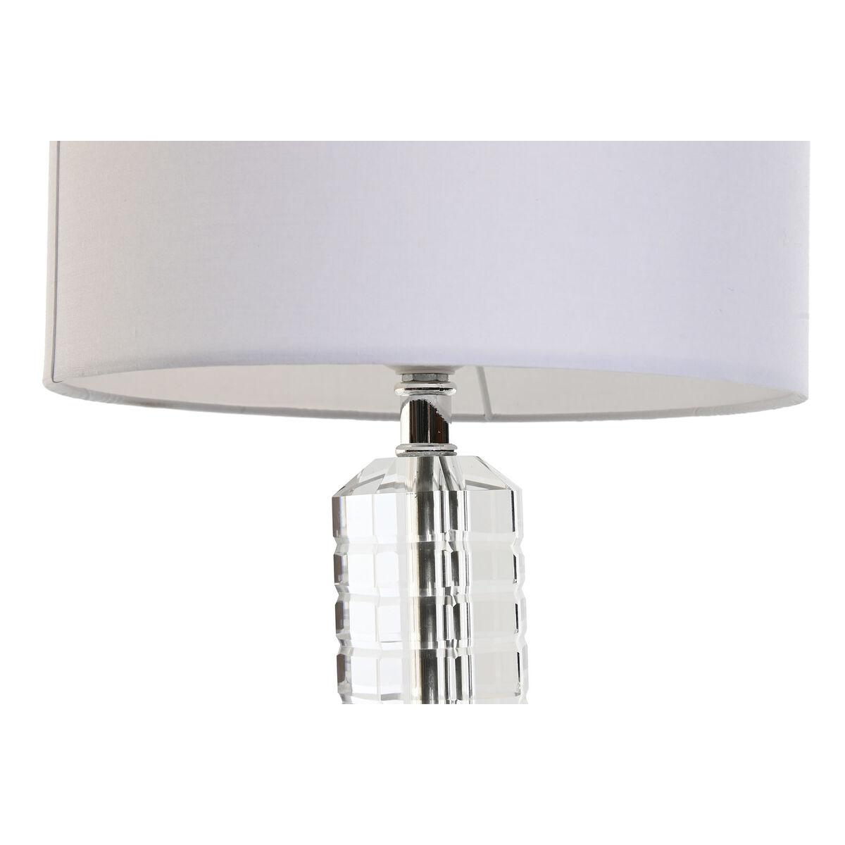 Lámpara de mesa Home ESPRIT Blanco Cristal 50 W 220 V 25 x 25 x 42 cm