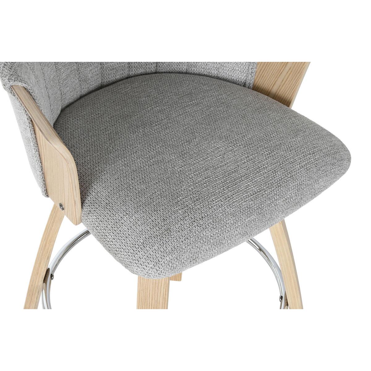 Taburete Home ESPRIT Gris Madera 58 x 56 x 86 cm