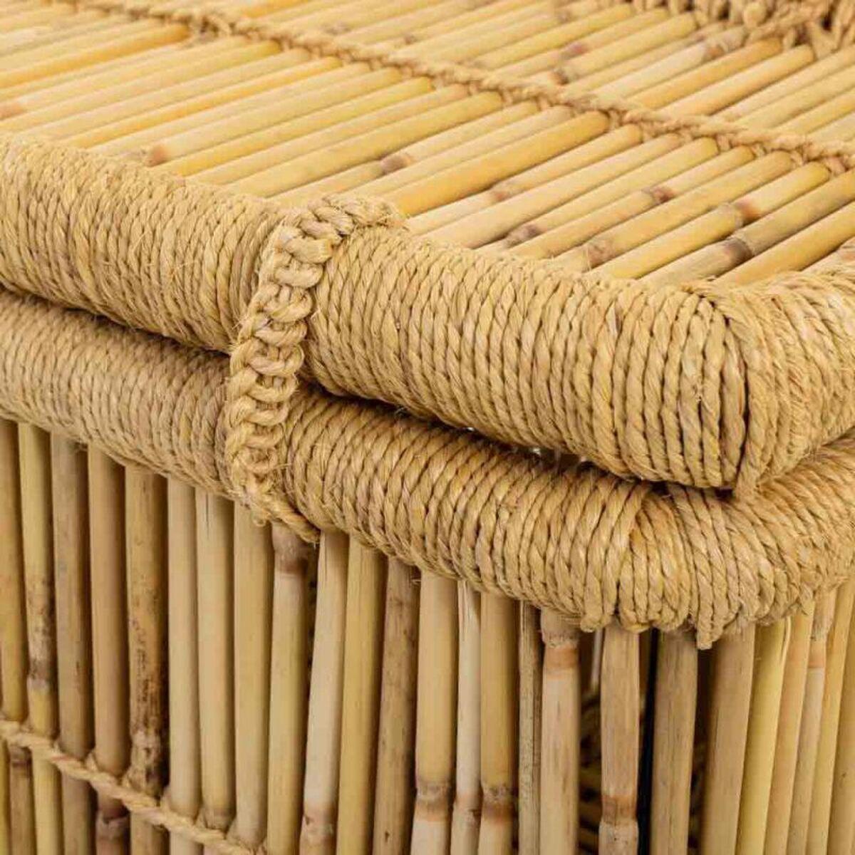 Cesto para la Ropa Sucia Alexandra House Living Natural Bambú Cuerda 52 x 40 x 70 cm 62 x 42 x 32 cm 2 Piezas