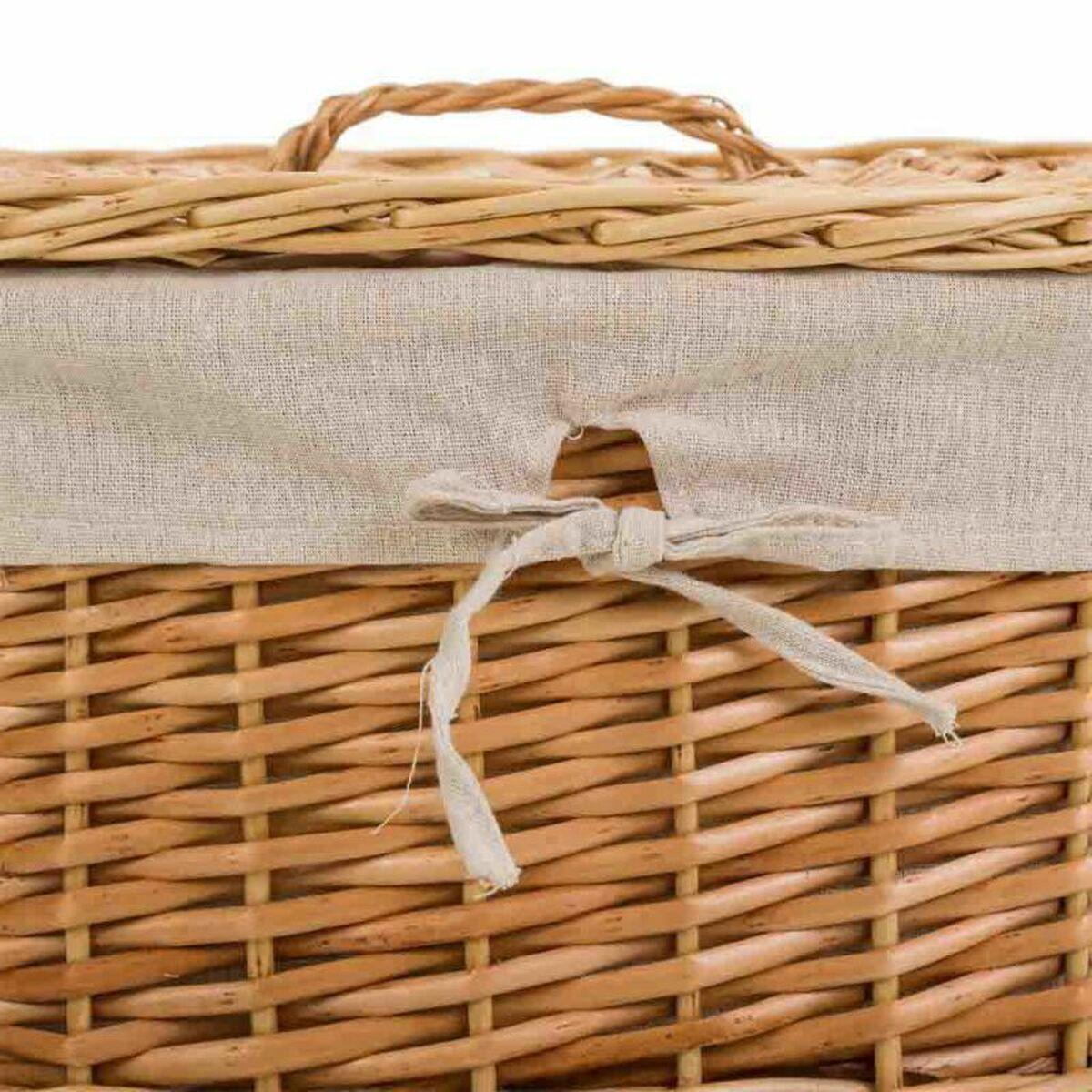 Cesto para la Ropa Sucia Alexandra House Living Natural Mimbre Madera de sauce 39 x 54 x 50 cm 42 x 31 x 44 cm 32 x 23 x 35 cm 3