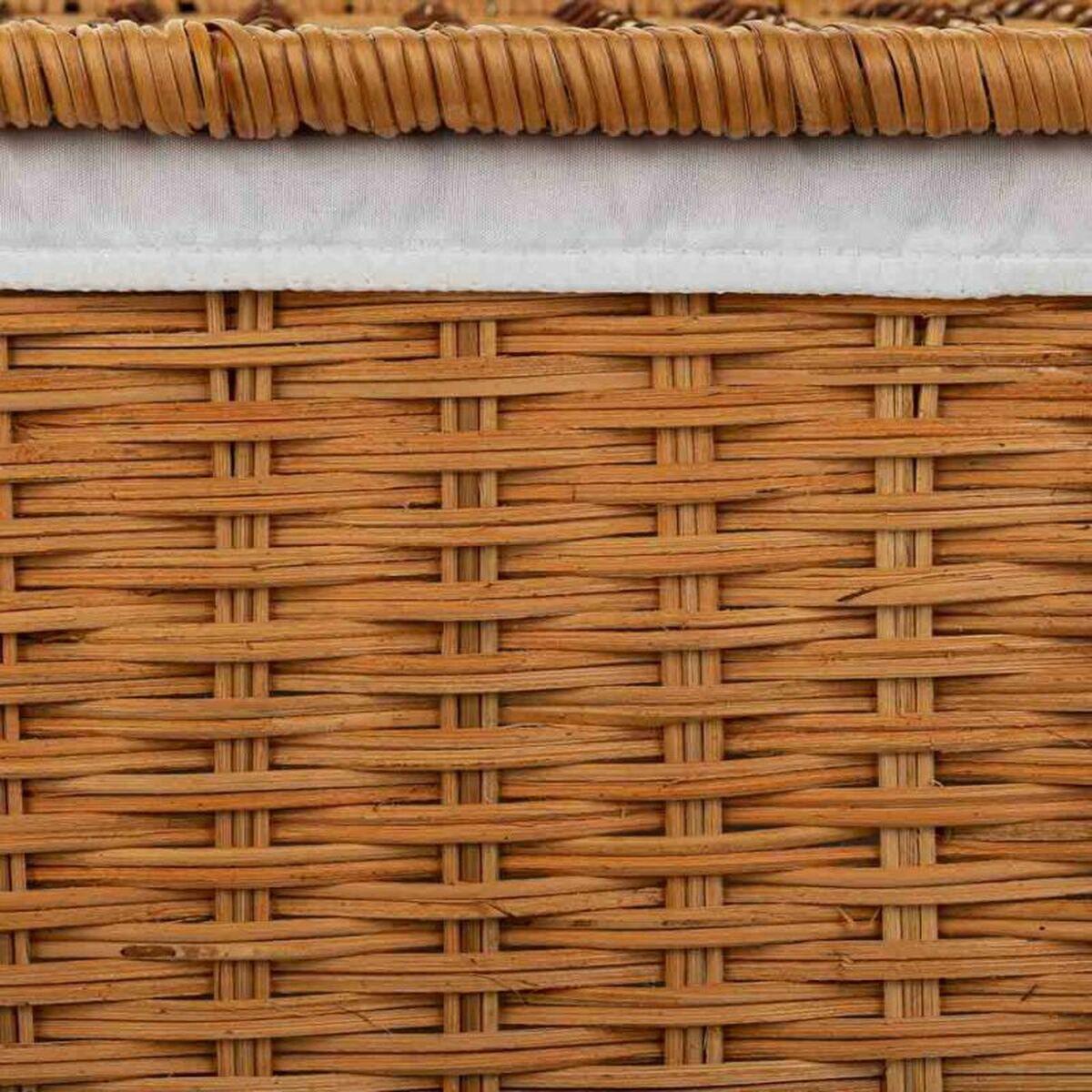 Cesto para la Ropa Sucia Alexandra House Living Marrón Poliéster Ratán 33 x 59 x 47 cm 51 x 40 x 26 cm 2 Piezas