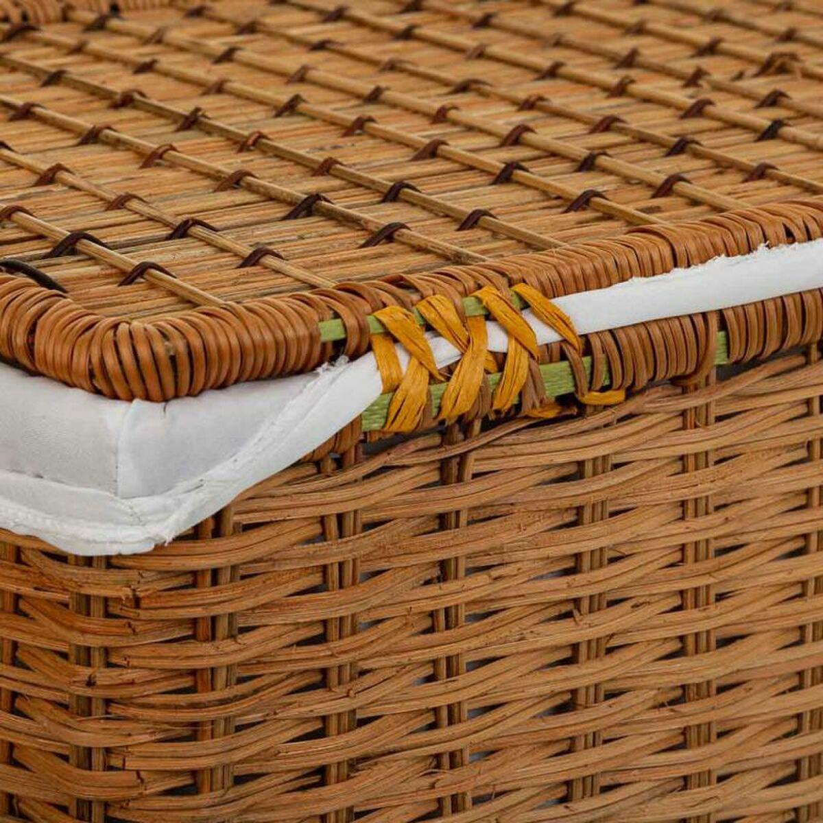 Cesto para la Ropa Sucia Alexandra House Living Marrón Poliéster Ratán 33 x 59 x 47 cm 51 x 40 x 26 cm 2 Piezas