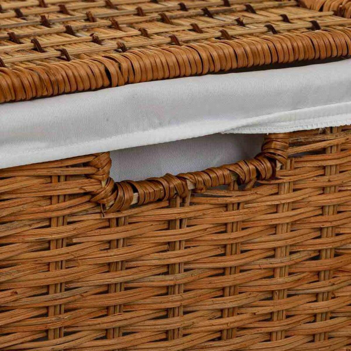Cesto para la Ropa Sucia Alexandra House Living Marrón Poliéster Ratán 33 x 59 x 47 cm 51 x 40 x 26 cm 2 Piezas