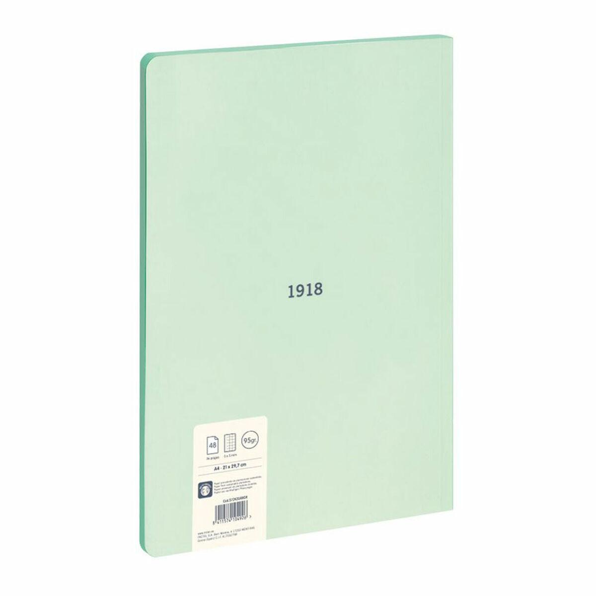 Cuaderno Milan 1918 Verde A4 Cuadriculado