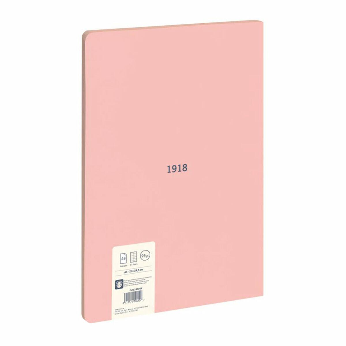 Cuaderno Milan 1918 Rosa A4 Cuadriculado