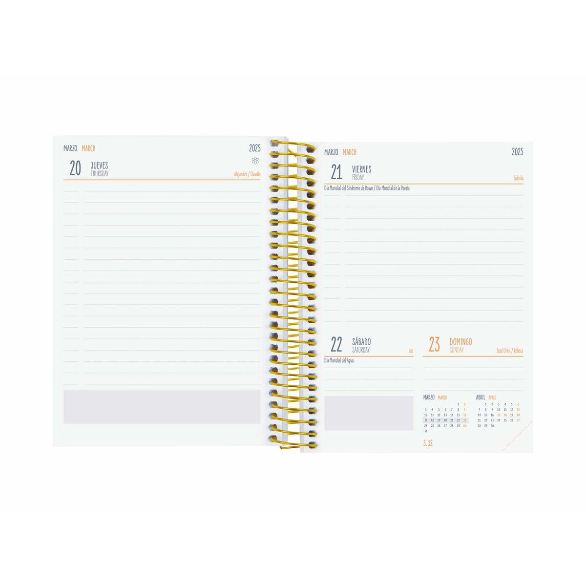 Agenda Finocam Tiger Multicolor 1/8 12 x 16,4 cm 2024-2025