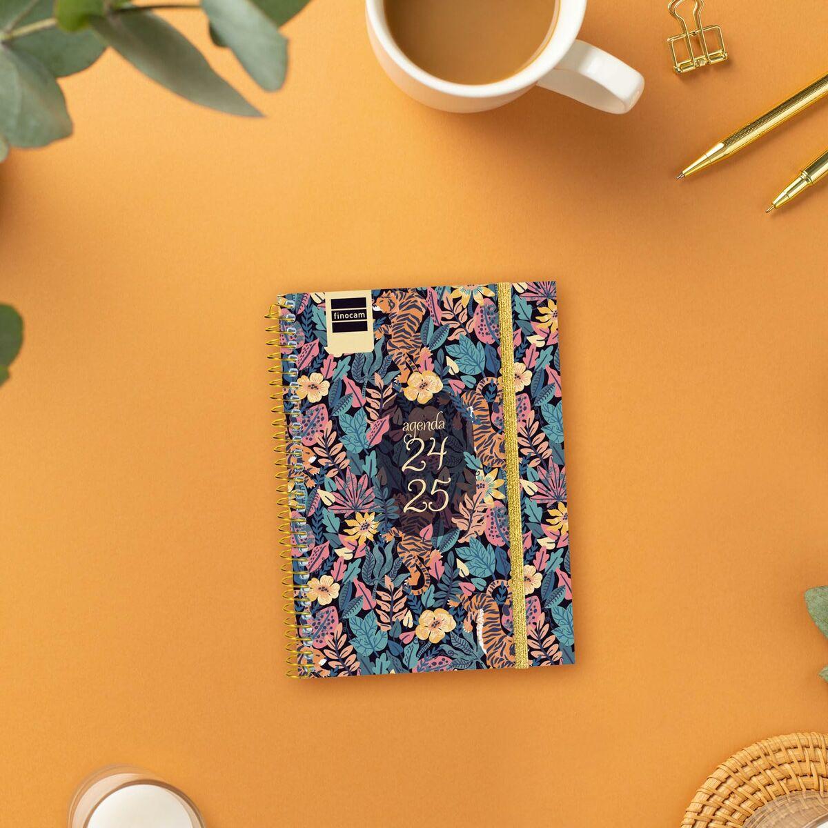 Agenda Finocam Tiger Multicolor 1/8 12 x 16,4 cm 2024-2025