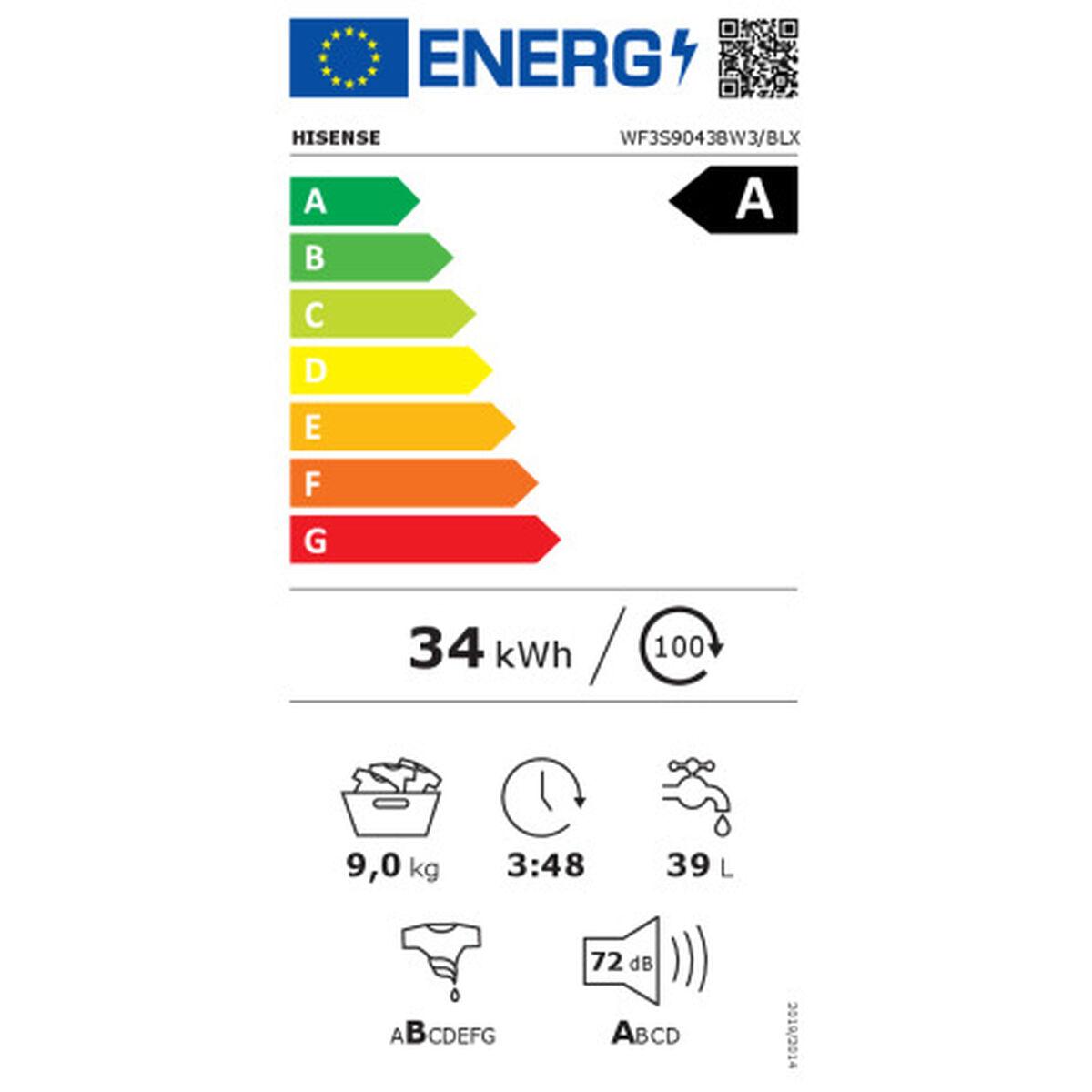Lavadora Hisense WF3S9043BW3 60 cm 1400 rpm 9 kg