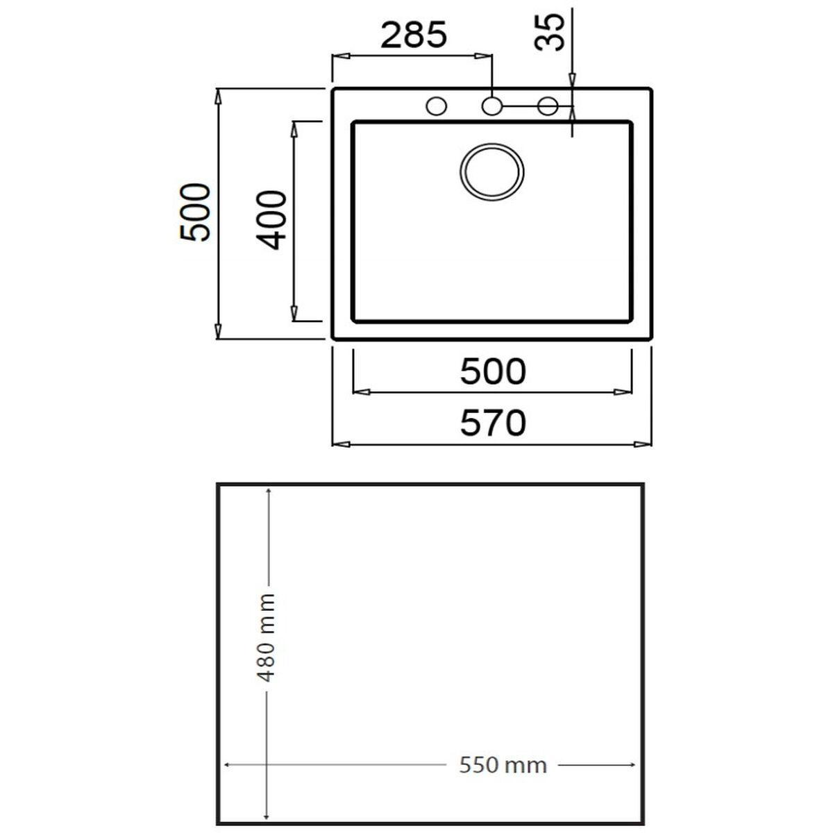 Fregadero de Un Seno Teka Forsquare 50.40 TG Blanco