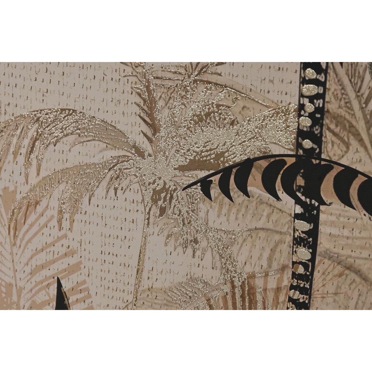 Cuadro Home ESPRIT Verde Beige Palmeras Dorado Tropical 63 x 4,5 x 93 cm (2 Unidades)