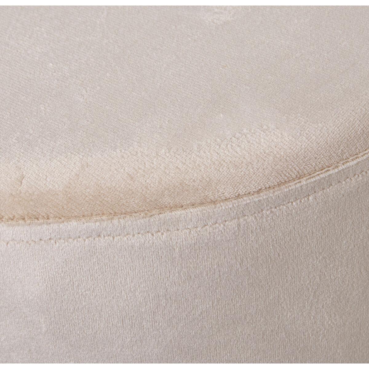 Puff Alexandra House Living Blanco Terciopelo Madera 35 x 27 x 35 cm