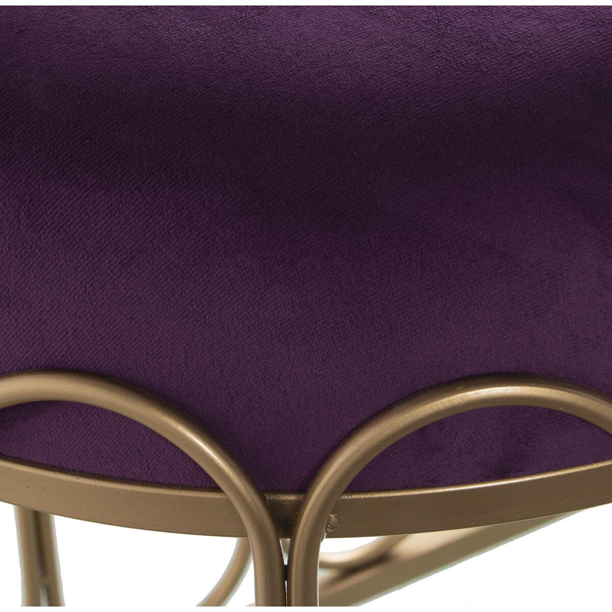 Banqueta Alexandra House Living Violeta Dorado Terciopelo Metal 100 x 47 x 40 cm