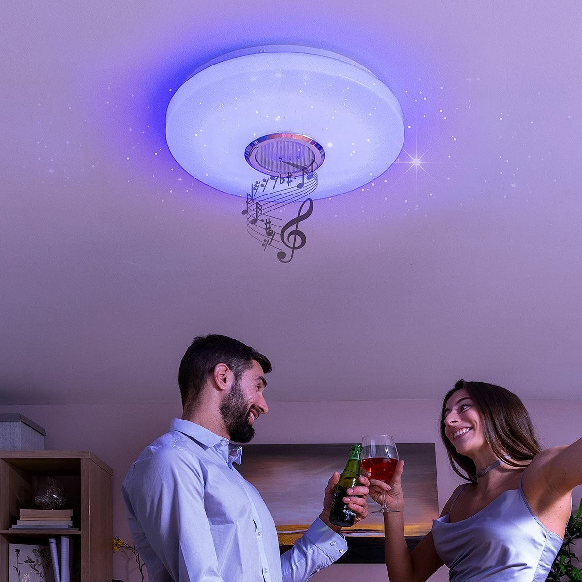 Lámpara LED de Techo con Altavoz Lumavox InnovaGoods (Reacondicionado A)