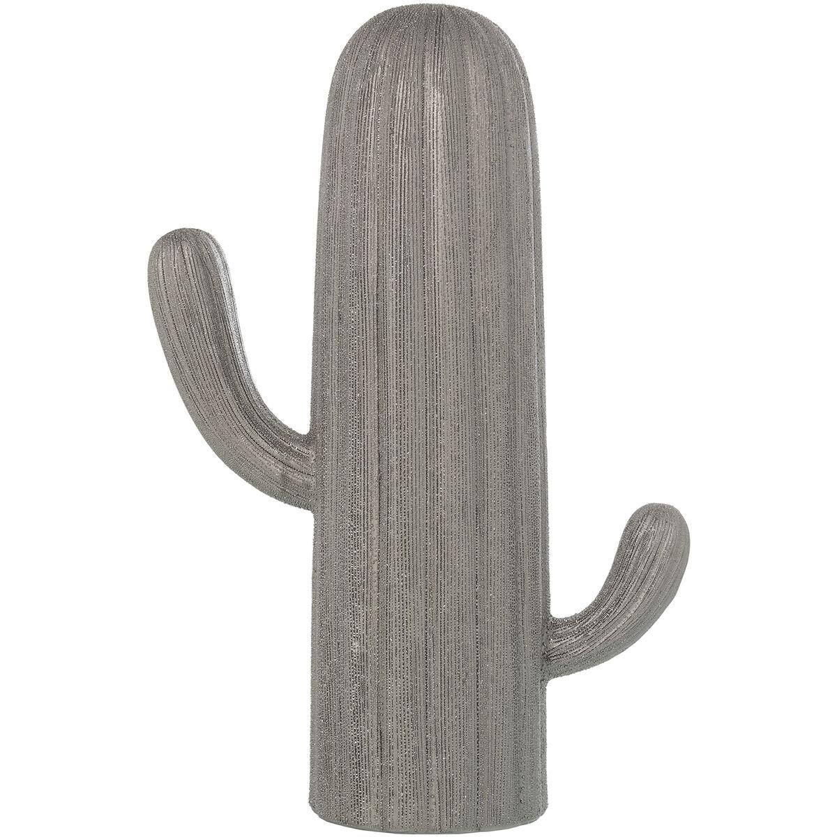 Figura Decorativa Alexandra House Living Plateado Cactus 38 x 38 x 25 cm